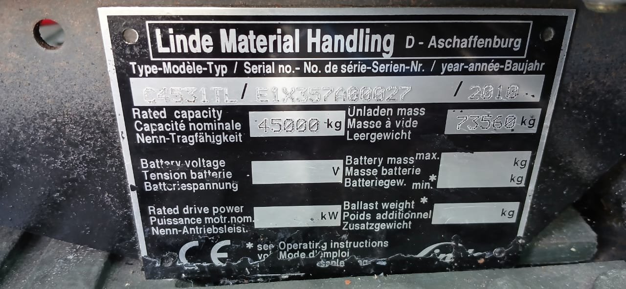 Empilhadeira Reach Stacker - Linde - C4531