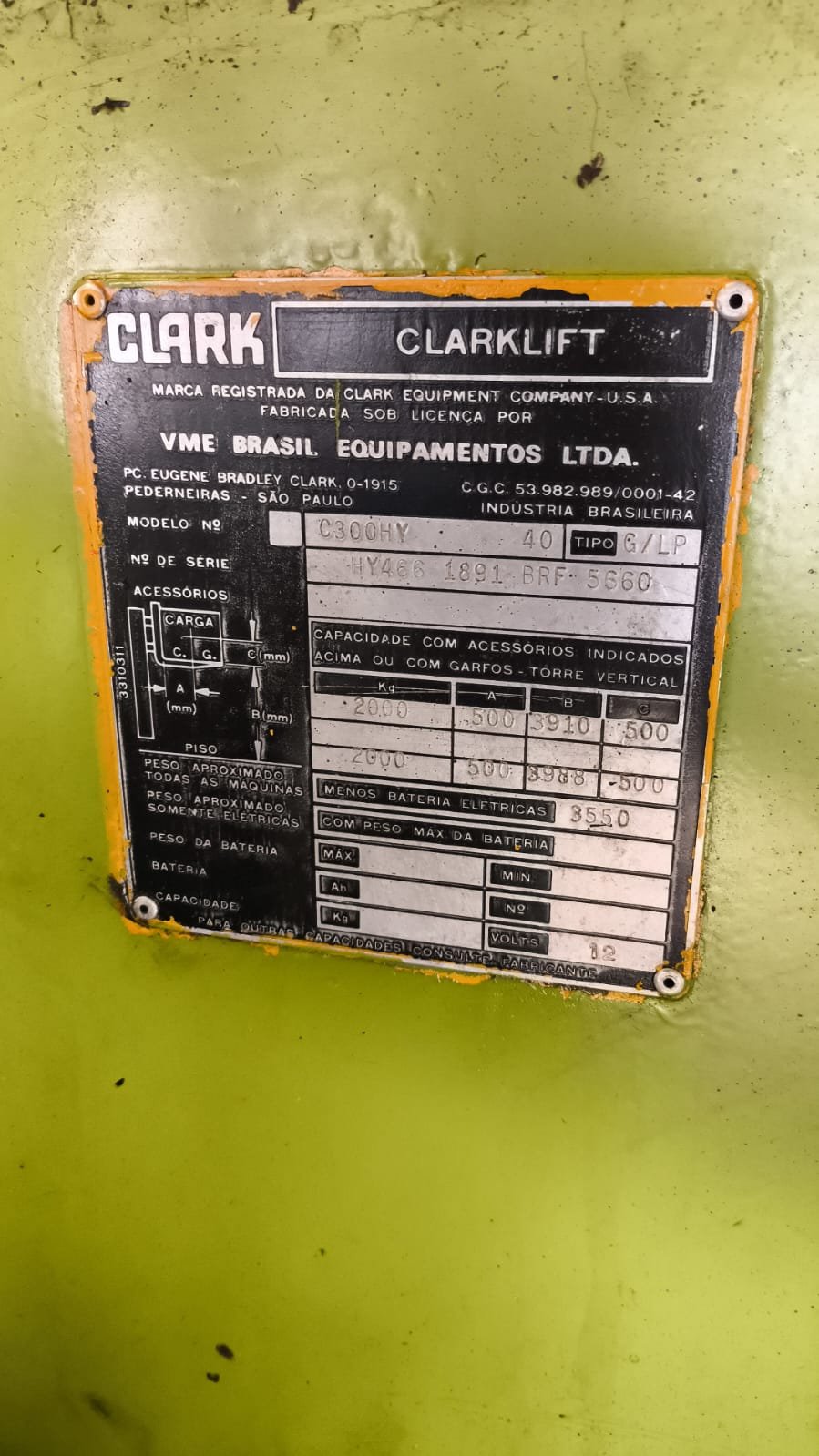 Empilhadeira Combustão - Clark - C300