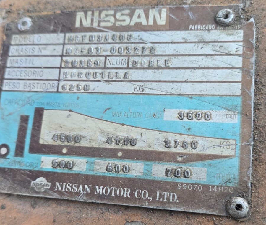 Empilhadeira Combustão - Nissan - FG45