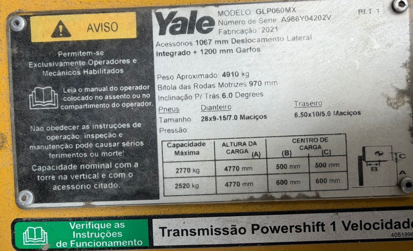 Empilhadeira Combustão - Yale - GP060MX