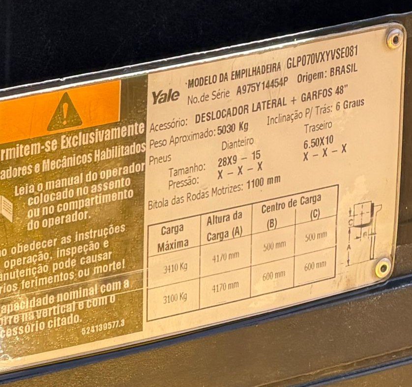 Empilhadeira Combustão - Yale - GP070VX