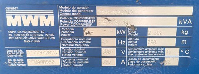 Grupo Gerador - MWM - Cabinado